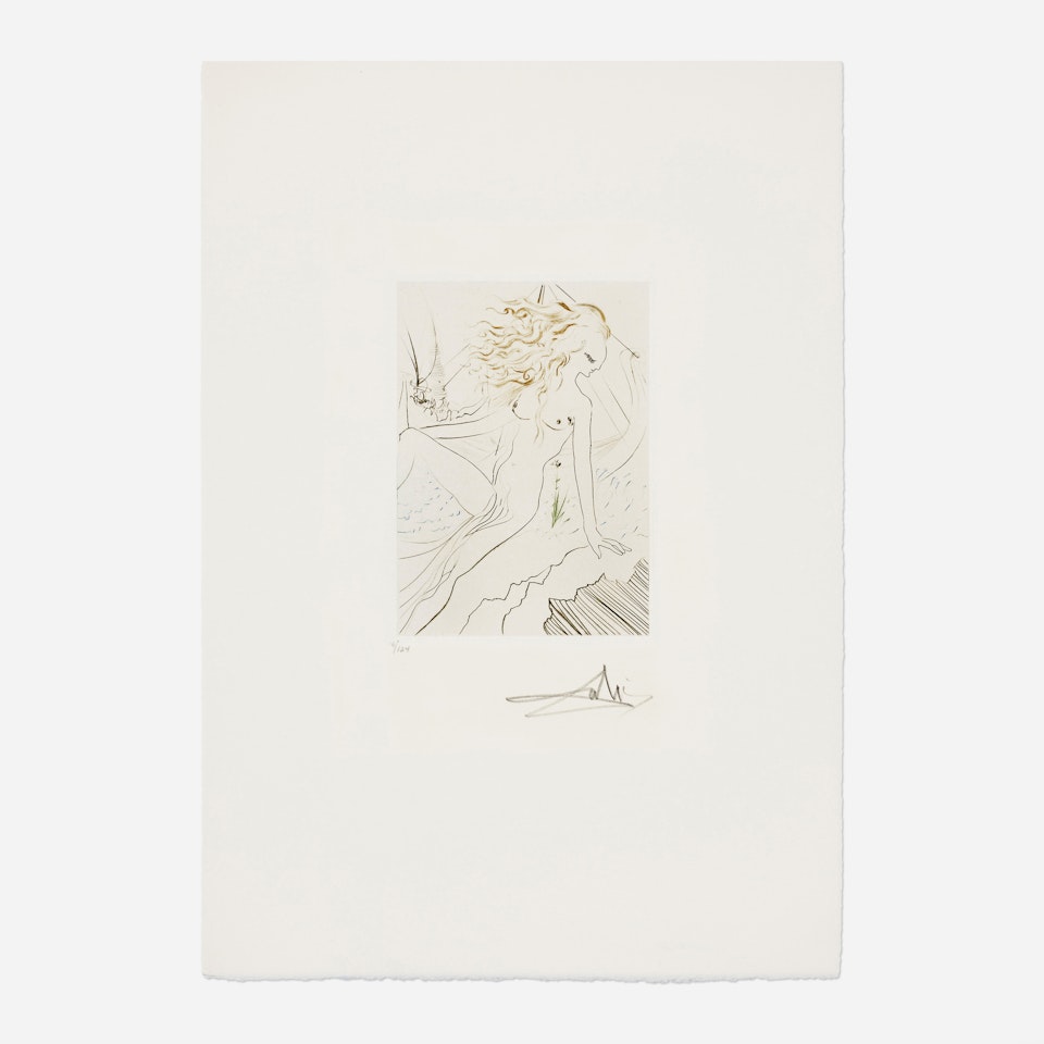 La fiancée du roi de Garbe (from the Le Décameron portfolio) by Salvador Dali