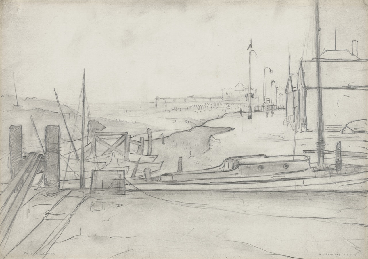 Rhyl Harbour by Laurence Stephen Lowry