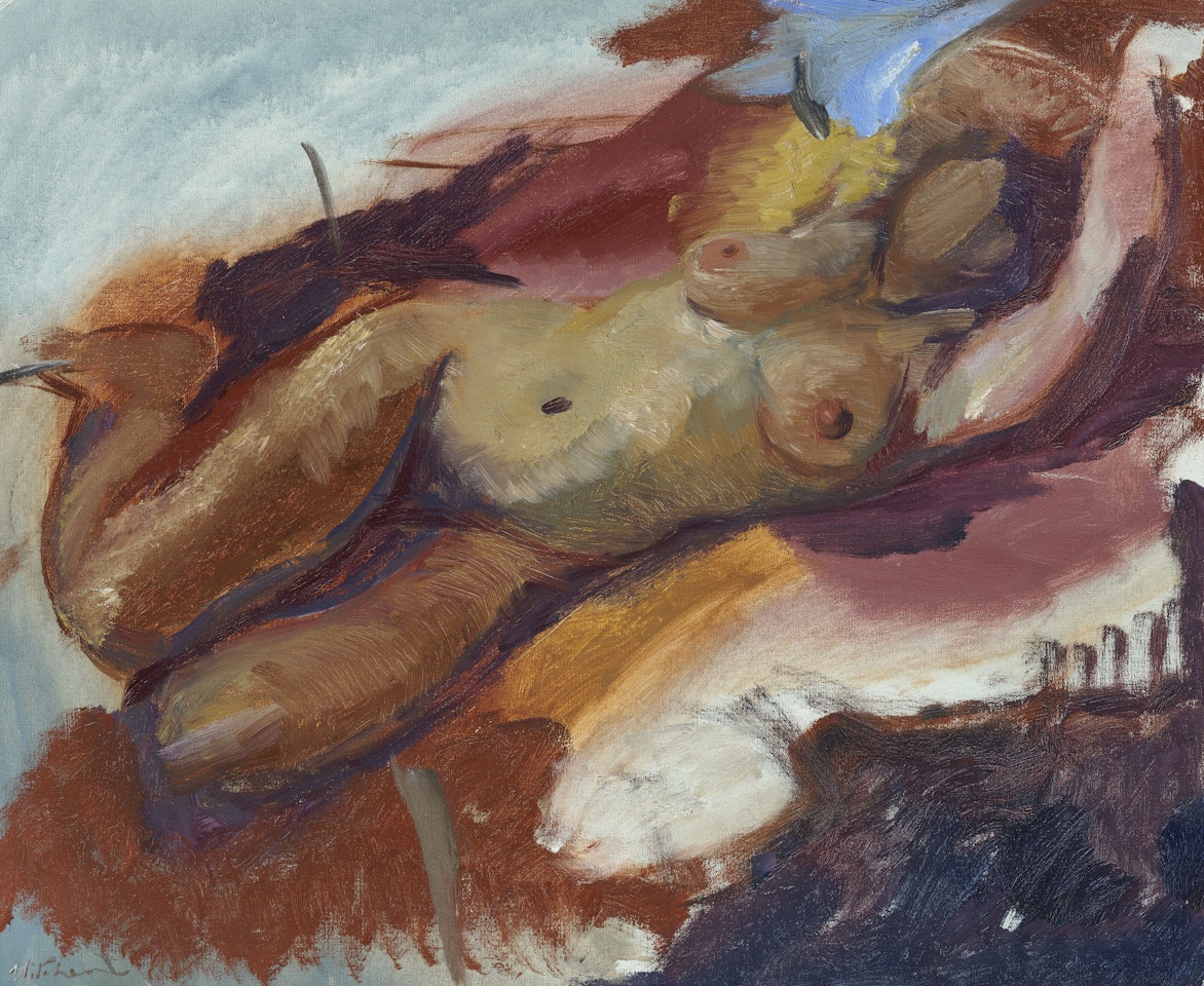 Figure against Blue by Ivon Hitchens