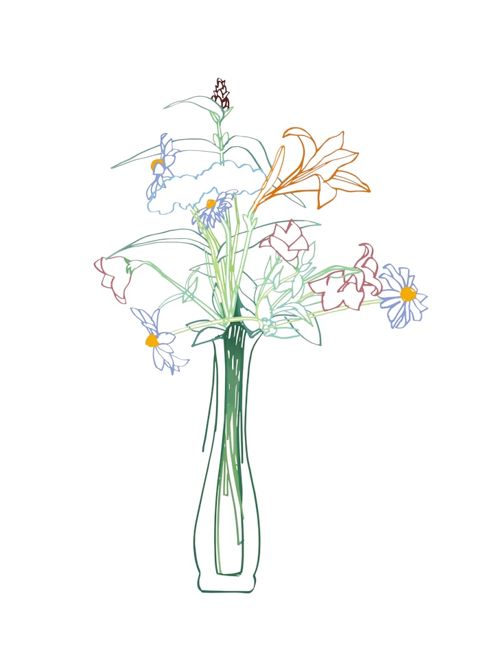Wildflower Bouquet (Tall Vase) (Small) (Variation #1) by Tom Wesselmann