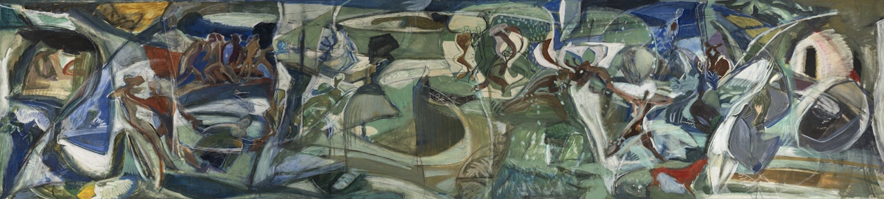 First Version of Mural for Cecil Sharp House by Ivon Hitchens