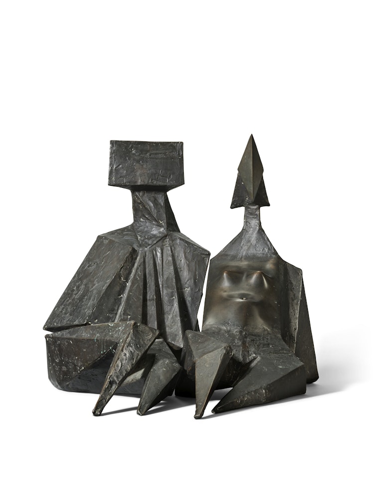 Pair of Sitting Figures III by Lynn Chadwick