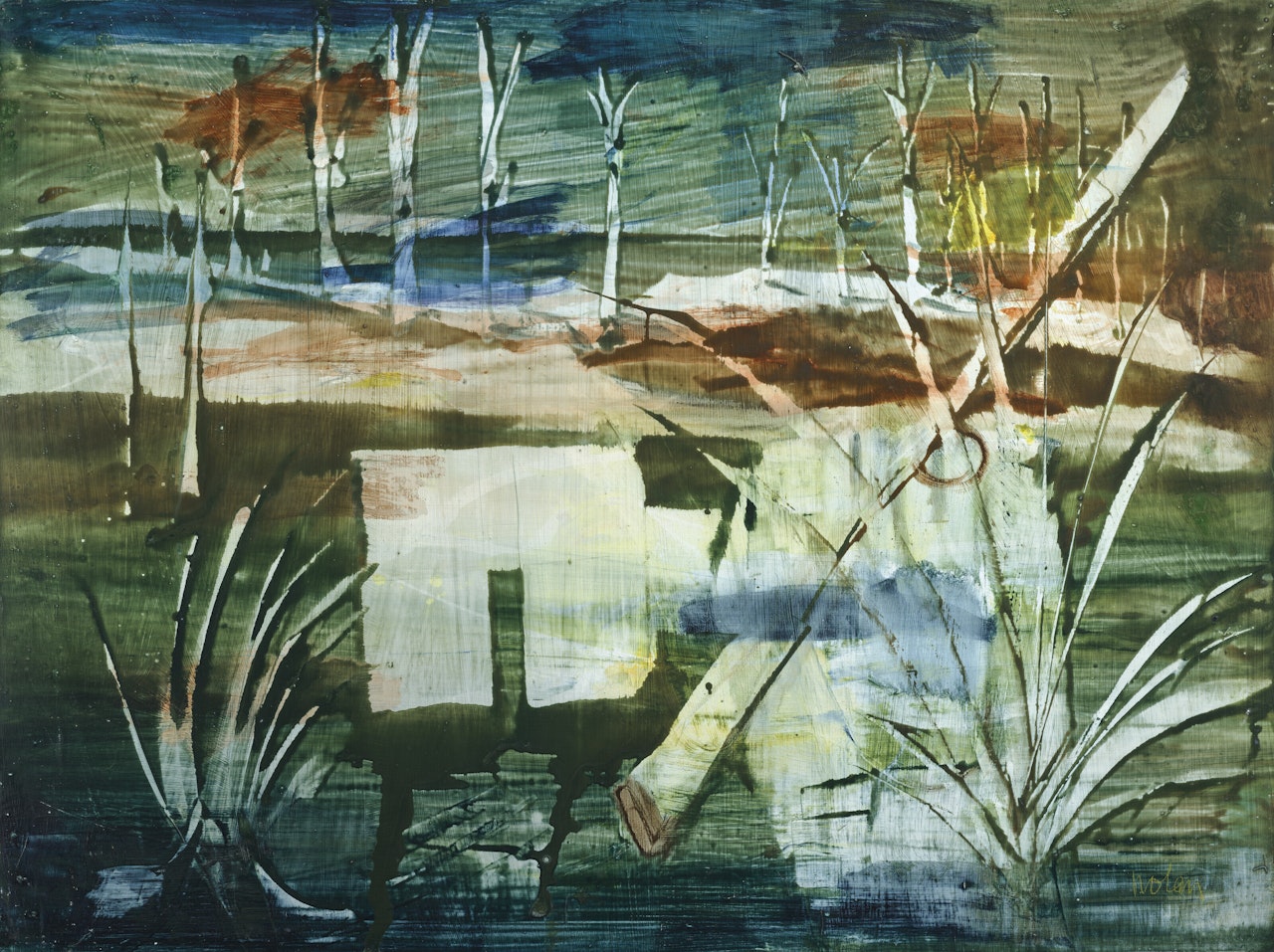 Kelly in Swamp by Sidney Nolan
