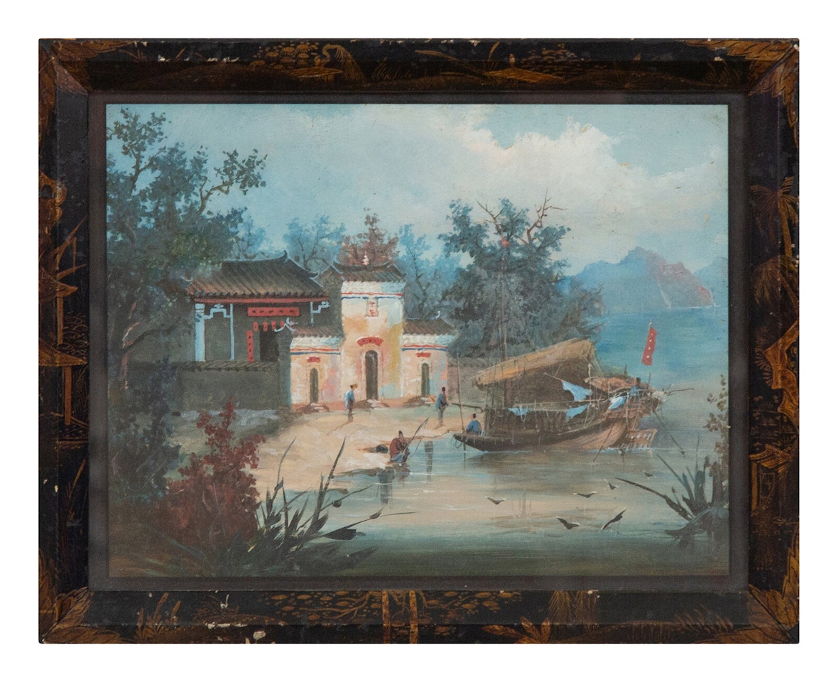 Fishermen in a Village by Chinese School