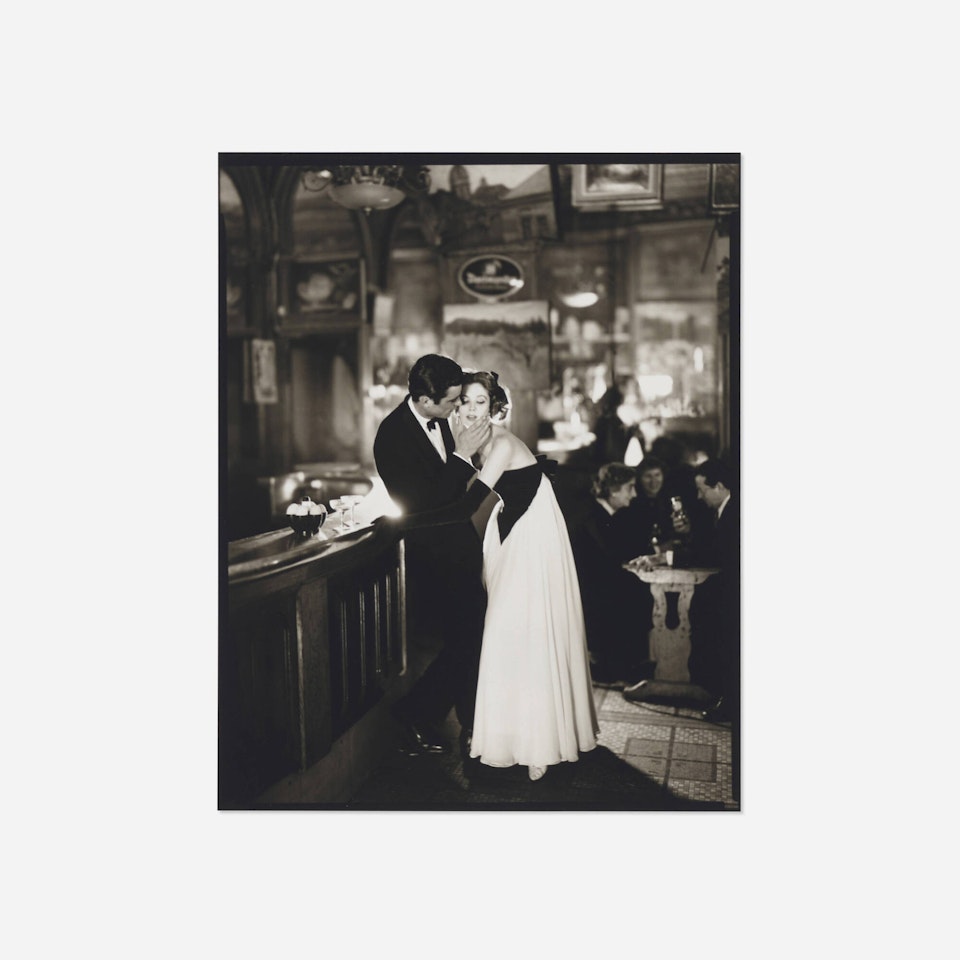 Suzy Parker and Gardner McKay, Dress by Balmain, Café des Beaux-Arts, Paris by Richard Avedon