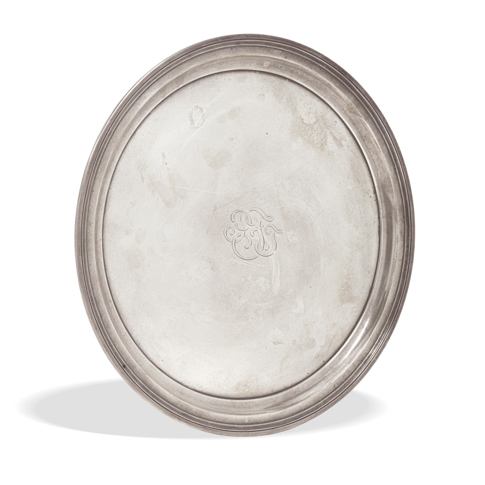 AN AMERICAN STERLING SILVER CIRCULAR TRAY by Tiffany & Co.