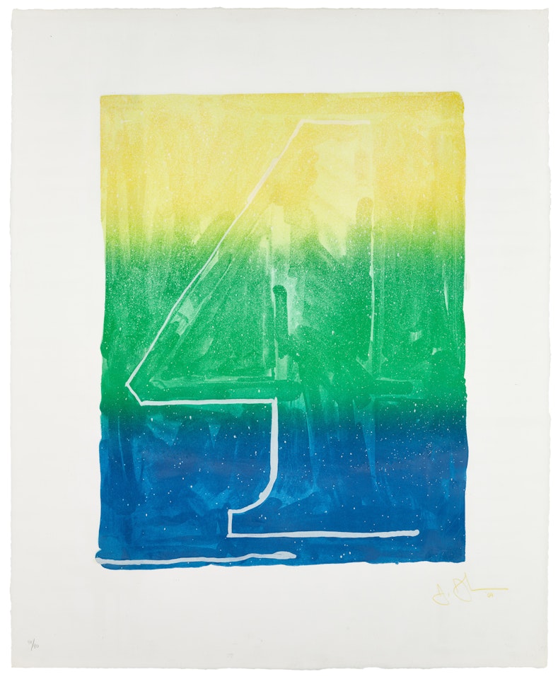 Figure 4, from Color Numerals by Jasper Johns