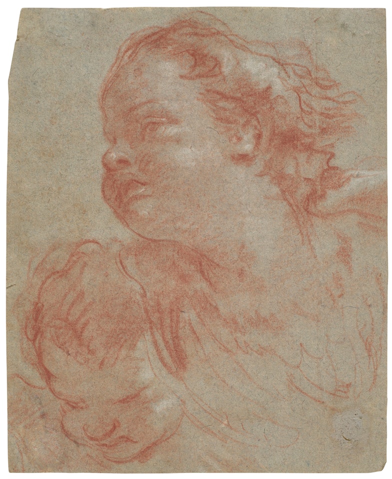 Heads of two cherubs by Giovanni Battista Tiepolo
