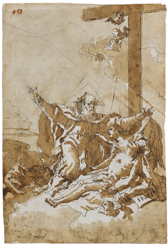 Christ received into Heaven by Giovanni Domenico Tiepolo