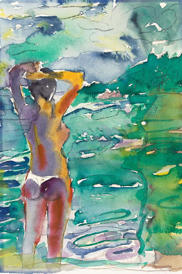 Off Orient Bay. by Romare Bearden