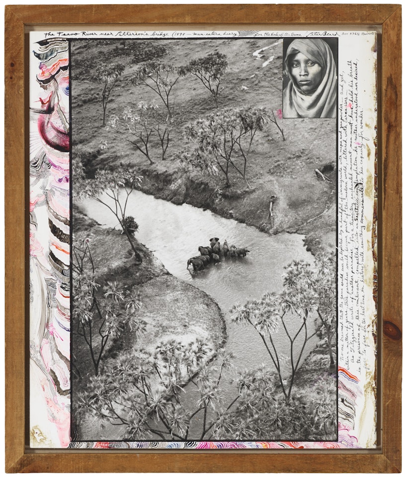Group of Elephants in the Tsavo river near Patterson"s Bridge by Peter Beard