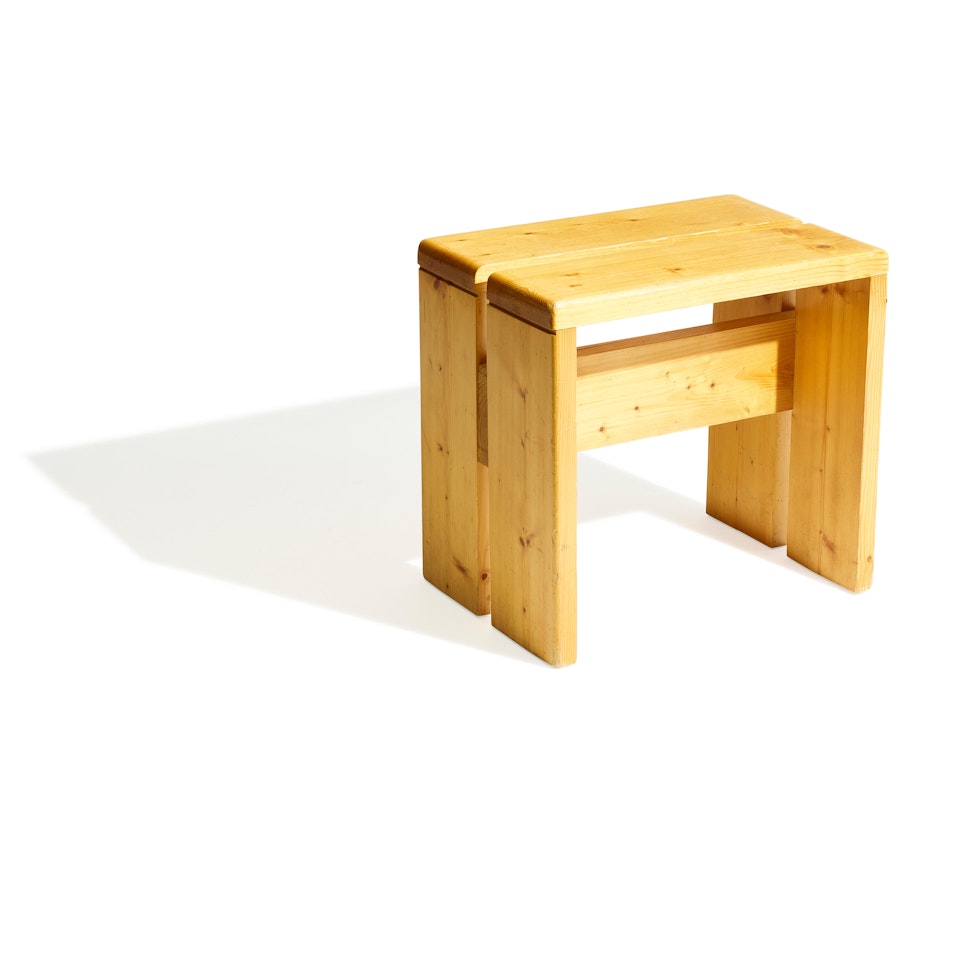 Les Arcs Stool by Charlotte Perriand