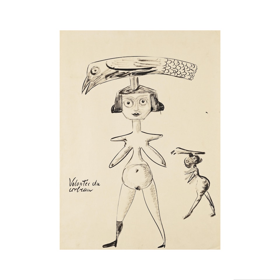 Volontée du Corbeau (Portrait de Marghit) by Victor Brauner