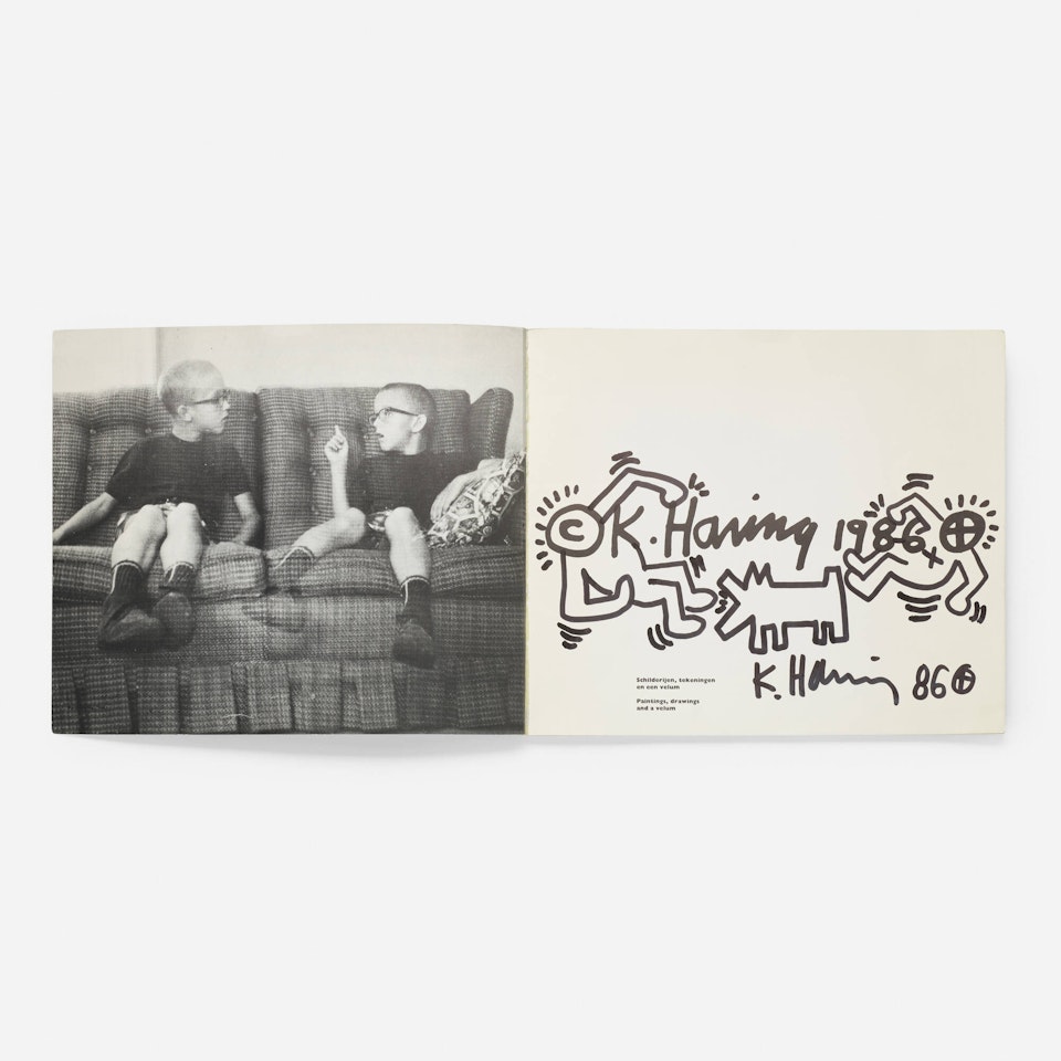 Stedelijk Museum exhibition catalog with drawing by Keith Haring