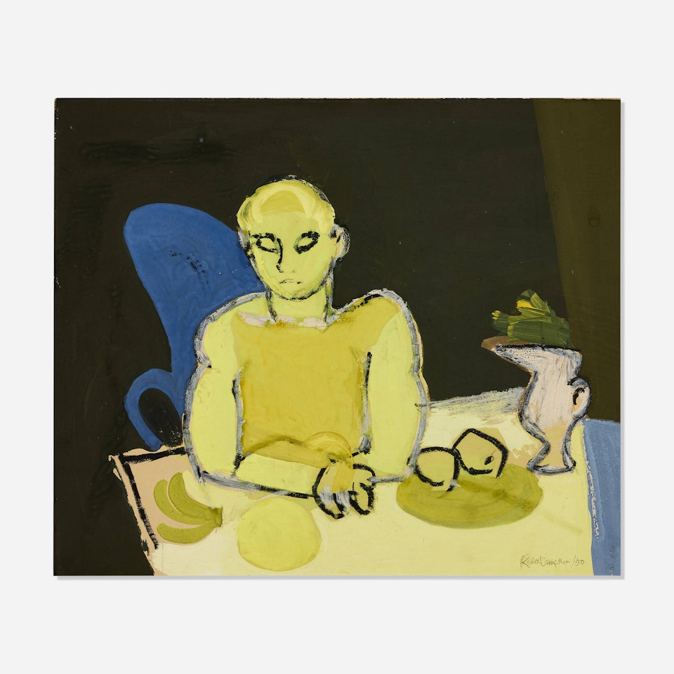 Yellow Figure Seated by Keith Vaughan