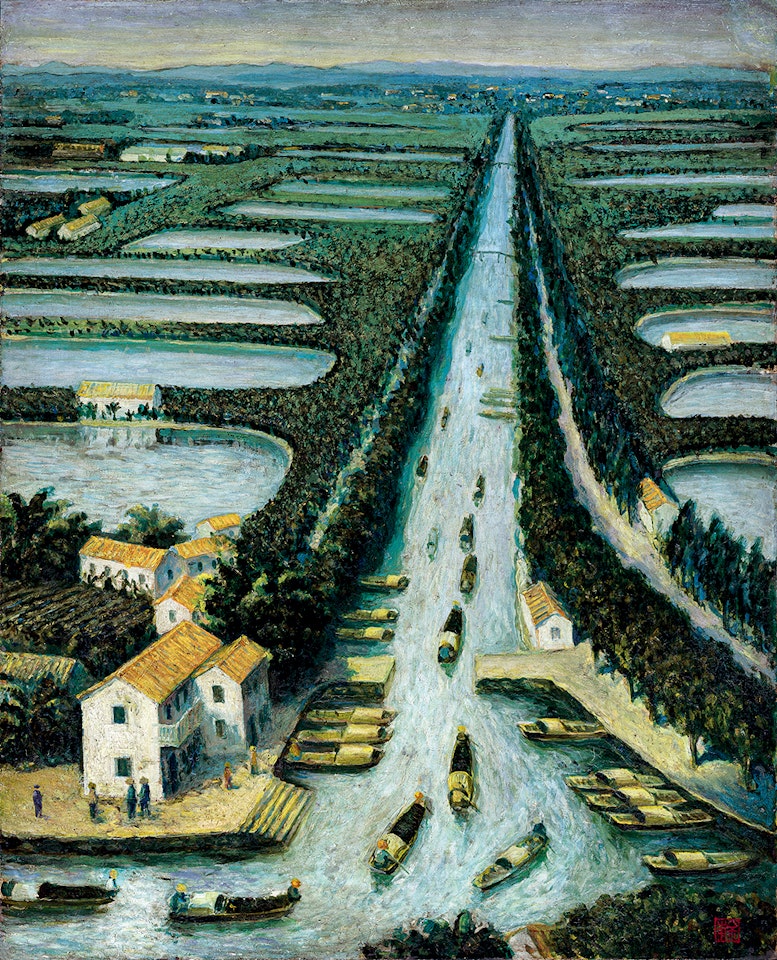 Fishpond Banked with Mulberry by Yee Bon