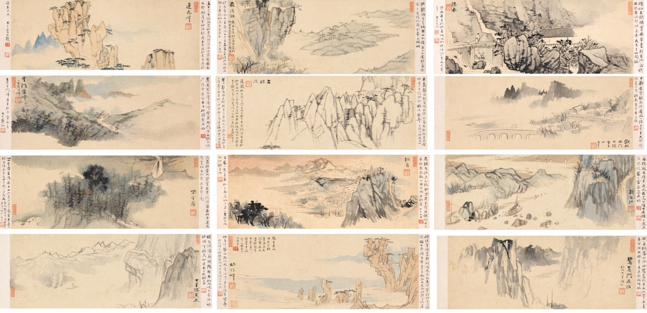 Landscapes of mount huang by Zhang Daqian