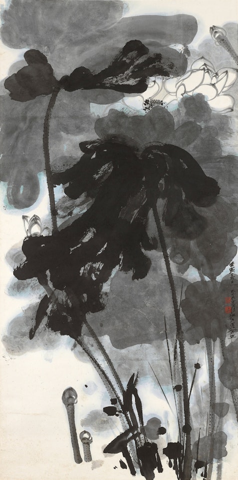 Lotus pond after rain by Zhang Daqian
