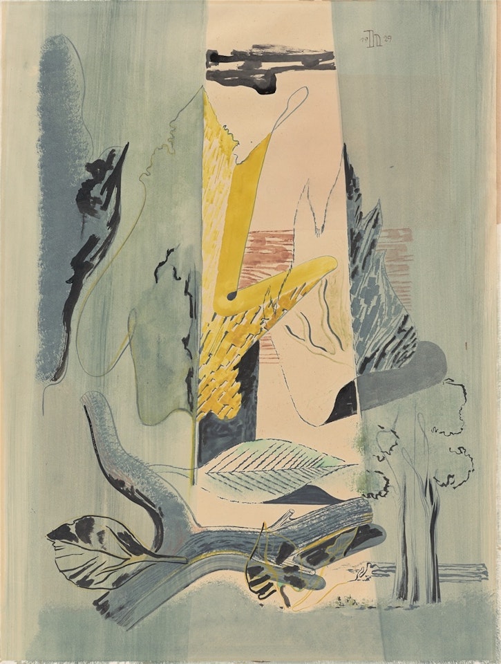 ”Äste mit trockenen Blättern (Herbst)” by Heinrich Hoerle