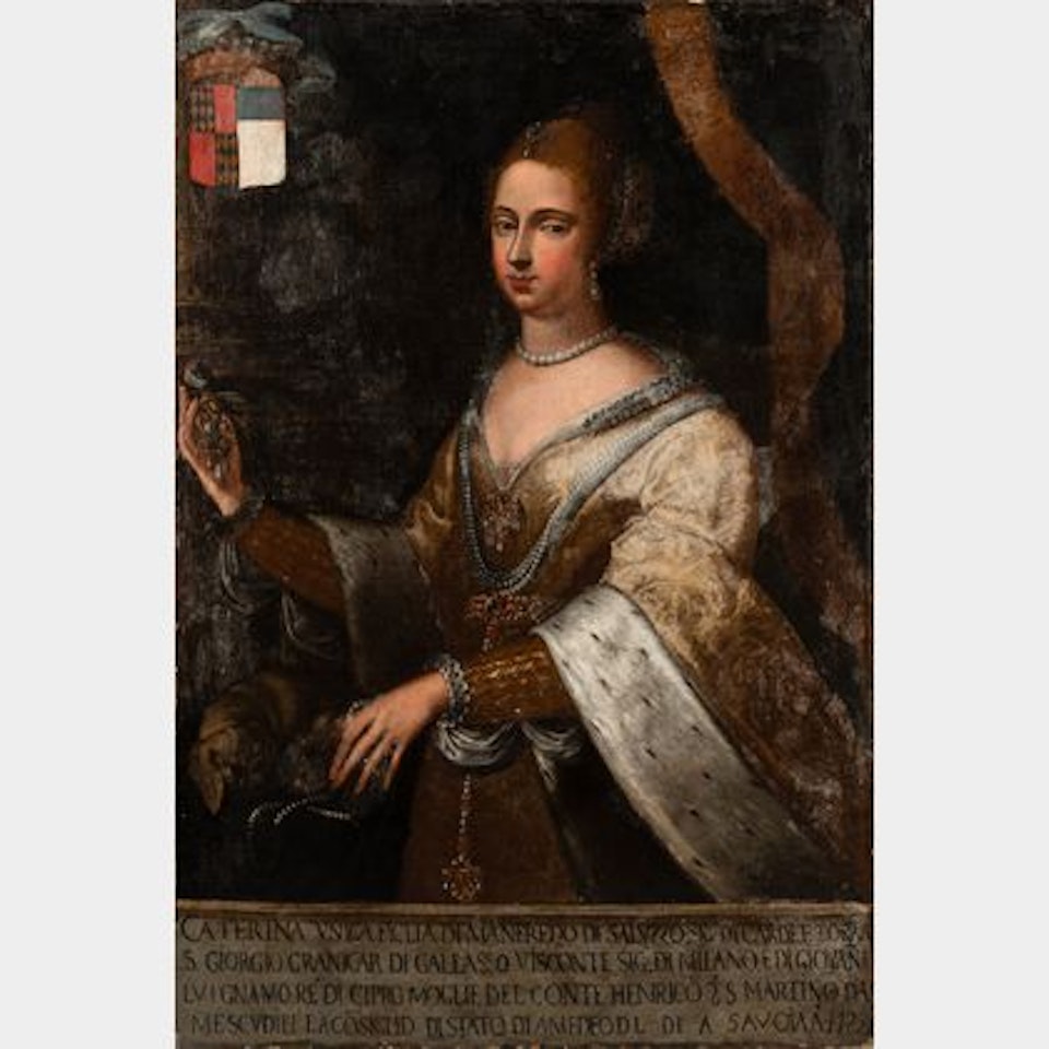 Portrait of Caterina, the Only Daughter of Manfredo di Saluzzo...Anno 1422 by Italian School
