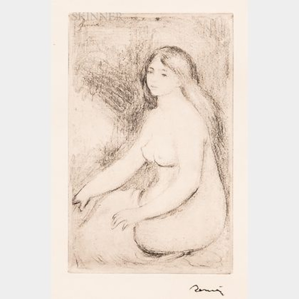 Baigneuse Assise by Pierre-Auguste Renoir