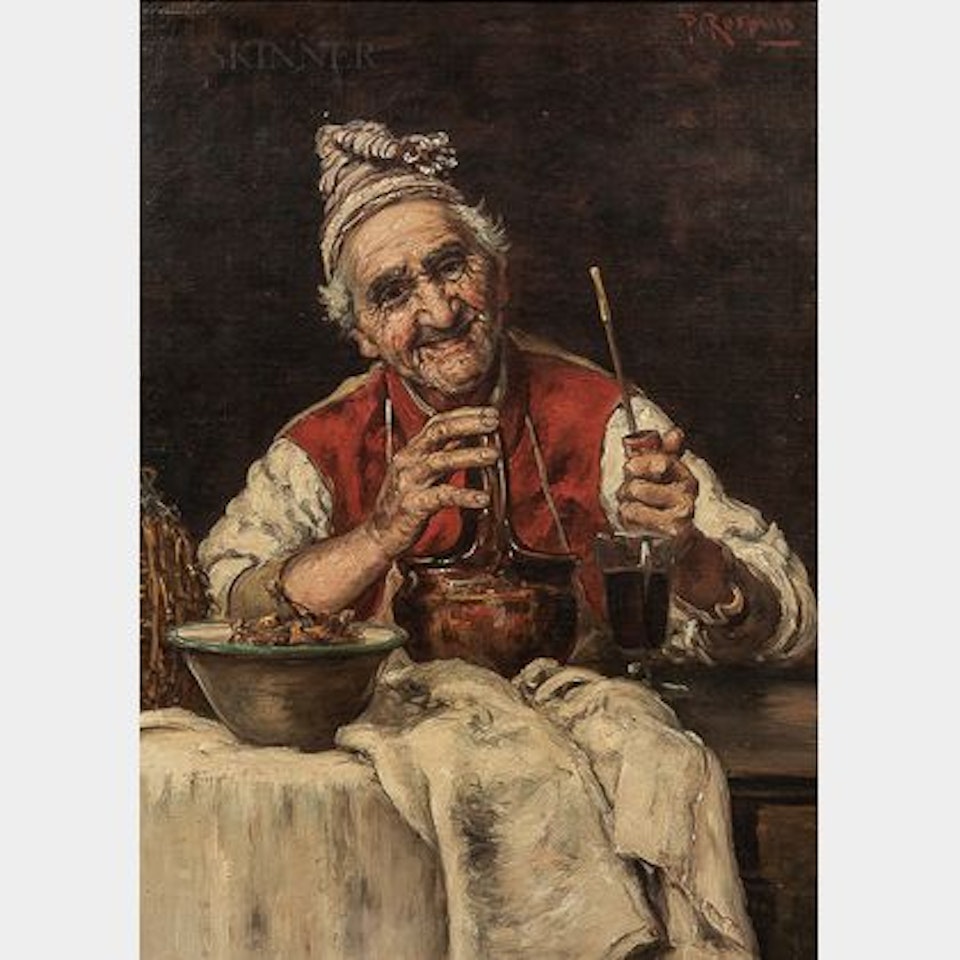 Teniers; Jovial Old Man with a Pipe by Italian School