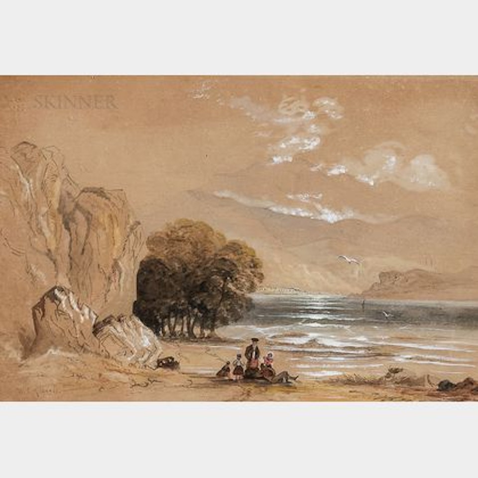 Coastal Marine in a Mountainous Landscape by William Trost Richards