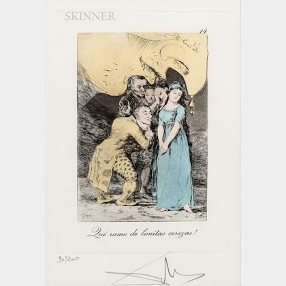 Qué ramo de bonitas cerezas! , from Les caprices de Goya by Salvador Dali