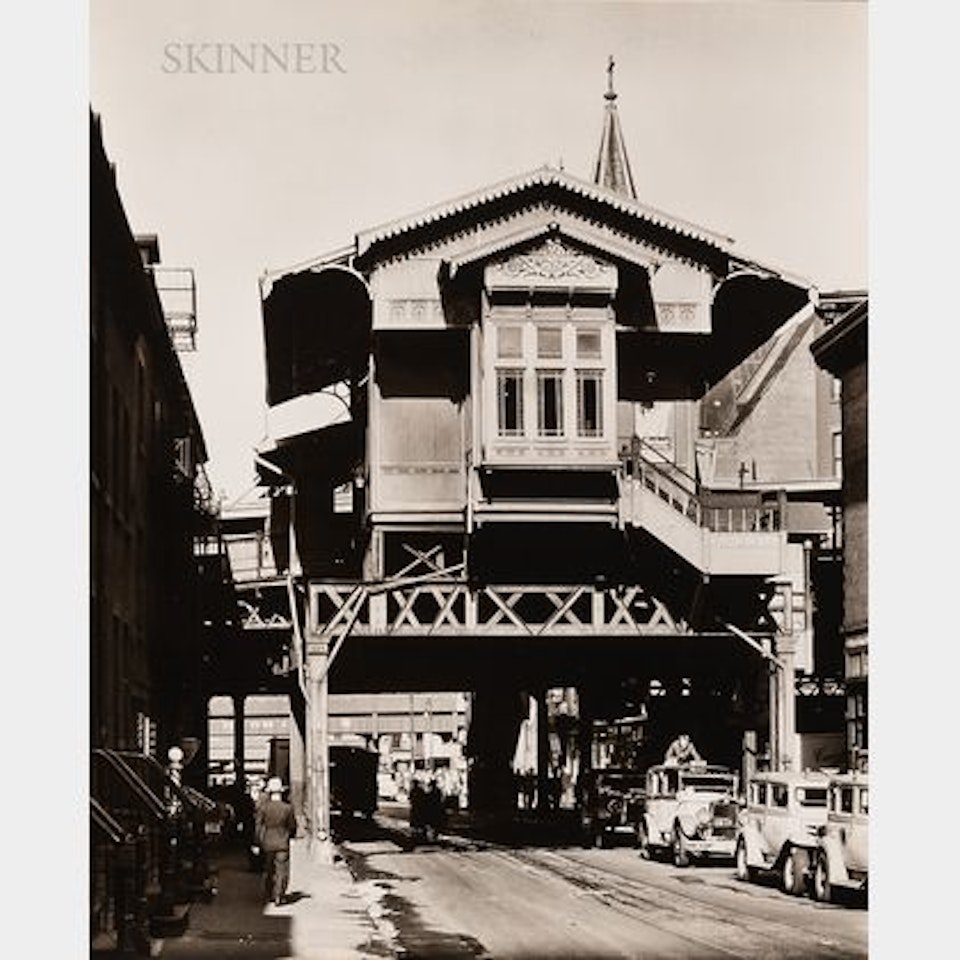 El Station 9th Avenue Line by Berenice Abbott