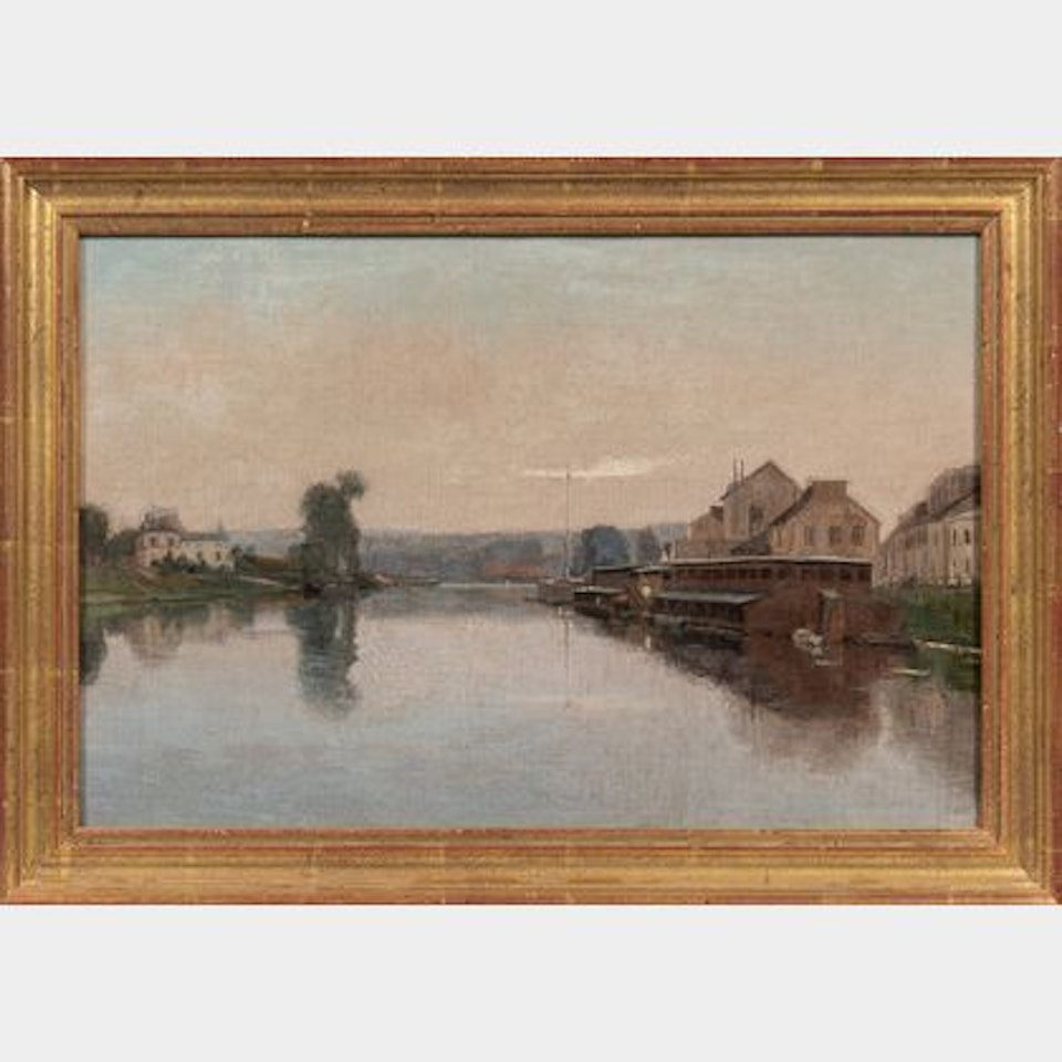 Canal and Village by Continental School