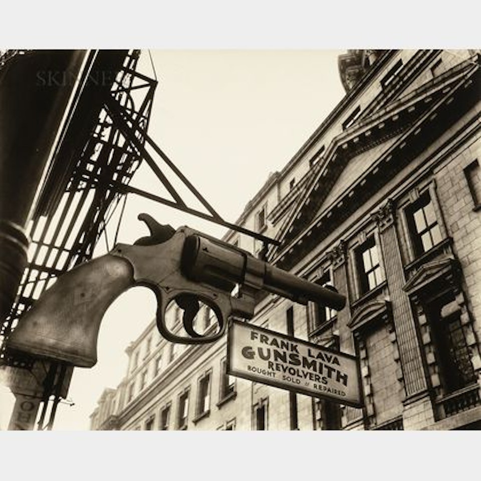Gunsmith and Police Department Headquarters by Berenice Abbott