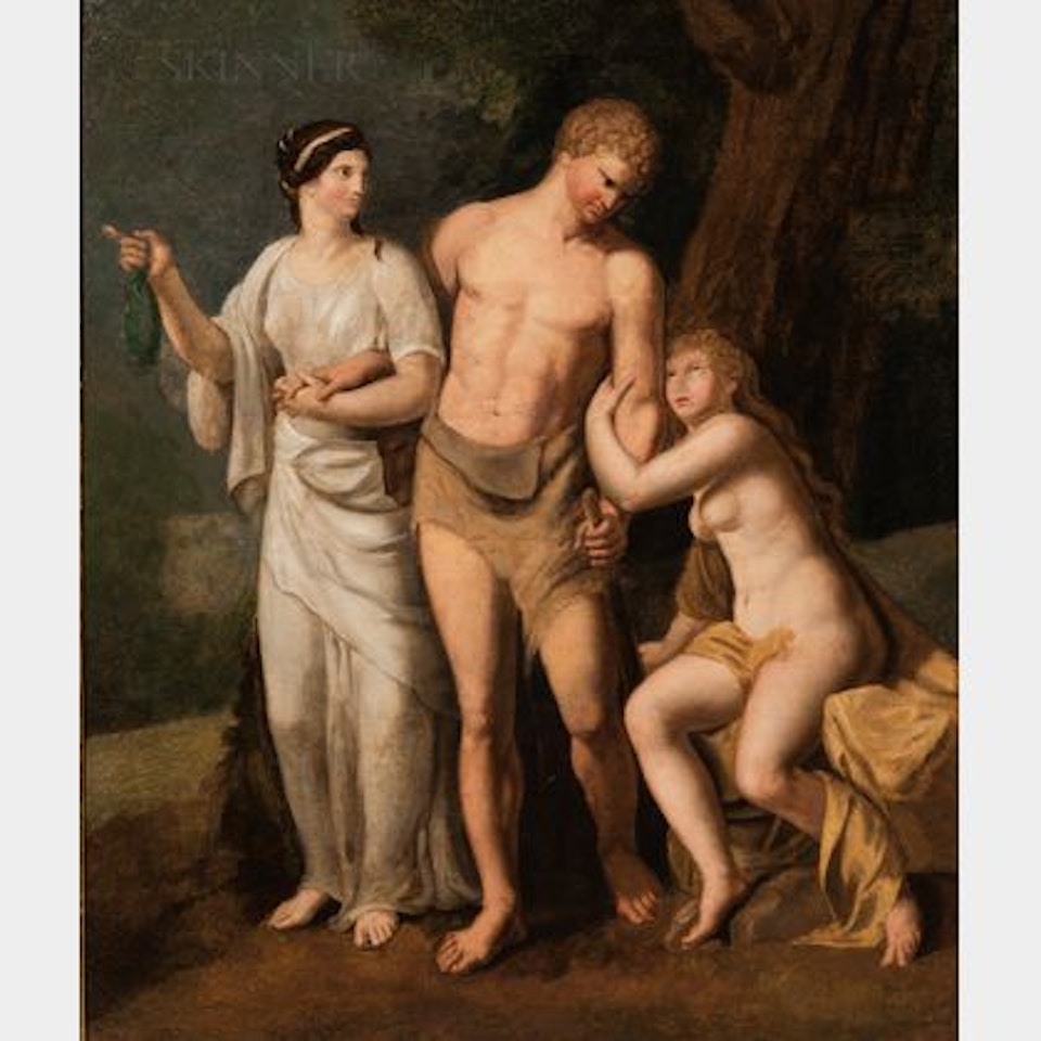 Mythological Scene of Lovers Being Parted by Continental School