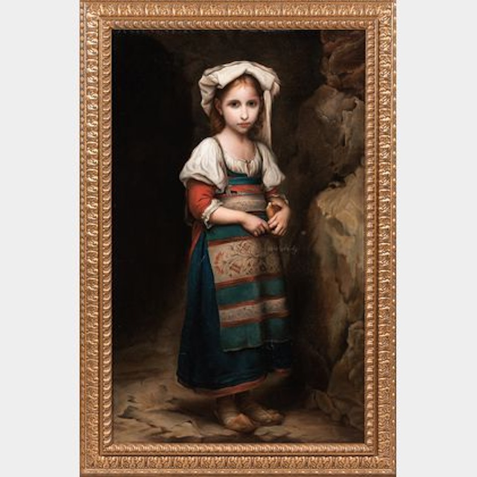 Young Girl in Peasant Costume by Italian School