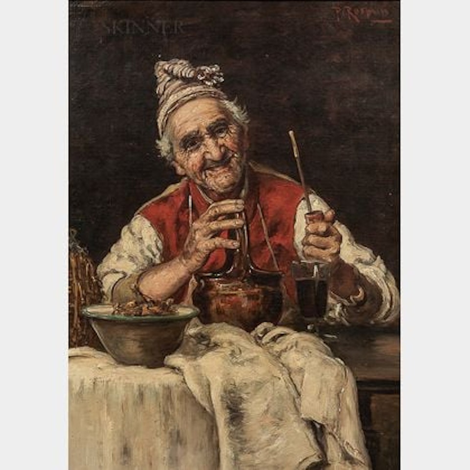 Teniers; Jovial Old Man with a Pipe by Italian School