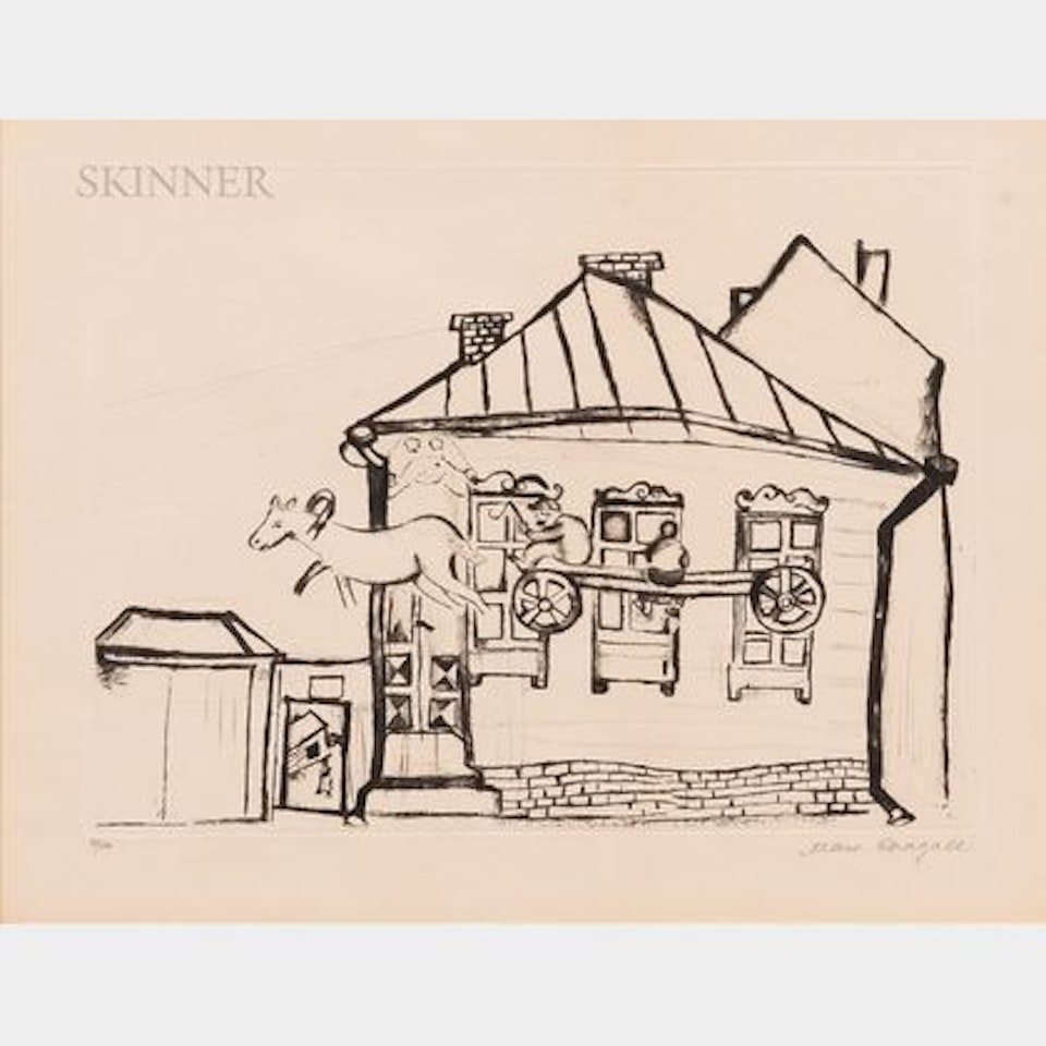 Haus in Witebsk , from Mein Leben by Marc Chagall