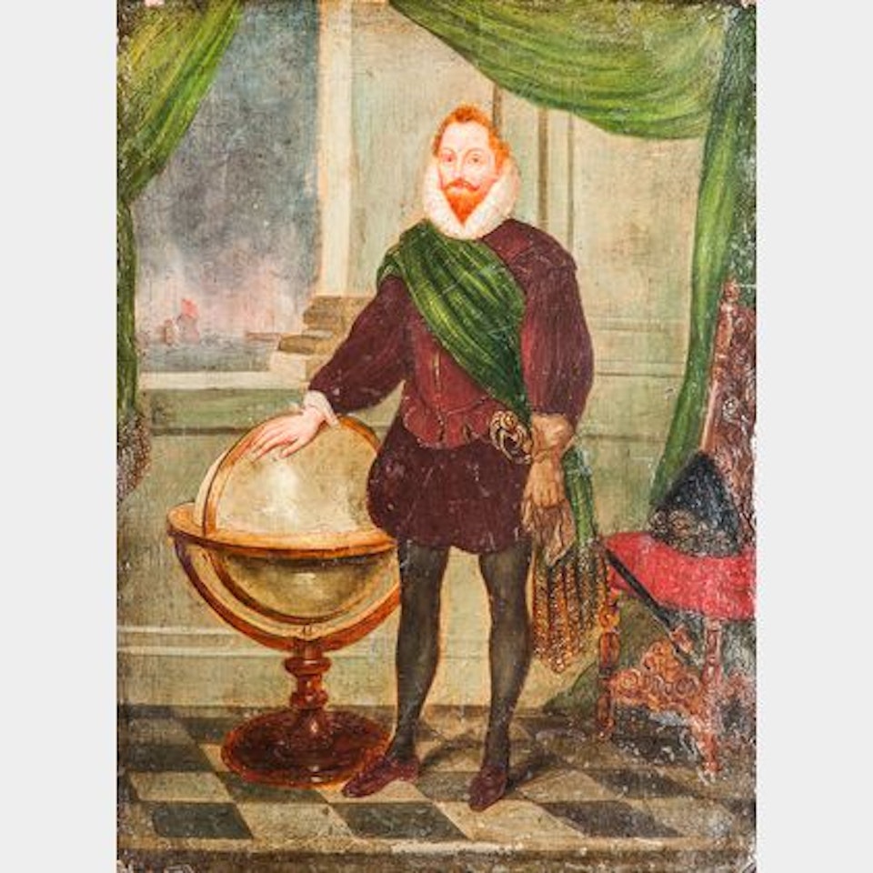 Three Portraits of Men: Sir Walter Raleigh, Maurice, Elector of Saxony , and Guiseppe di Palla (Genoa) by Dutch School
