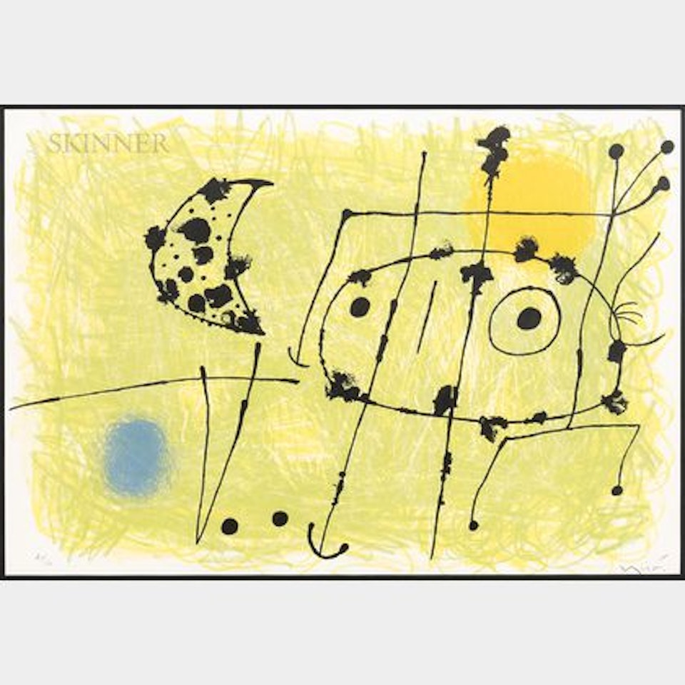 Untitled , plate from Le lézard aux plumes d"or by Joan Miró