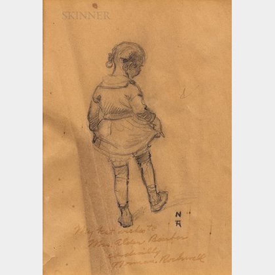 Study for Cellist and Little Girl Dancing by Norman Rockwell