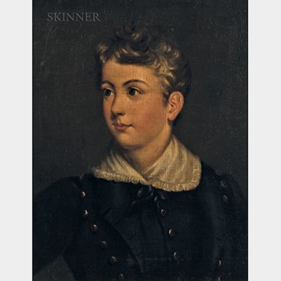 Portrait Bust of a Young Boy by Continental School