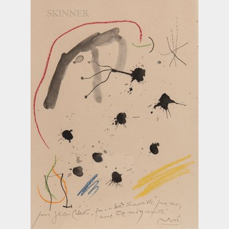 Pour Jean Célestin , from Quelques fleurs pour des amis by Joan Miró
