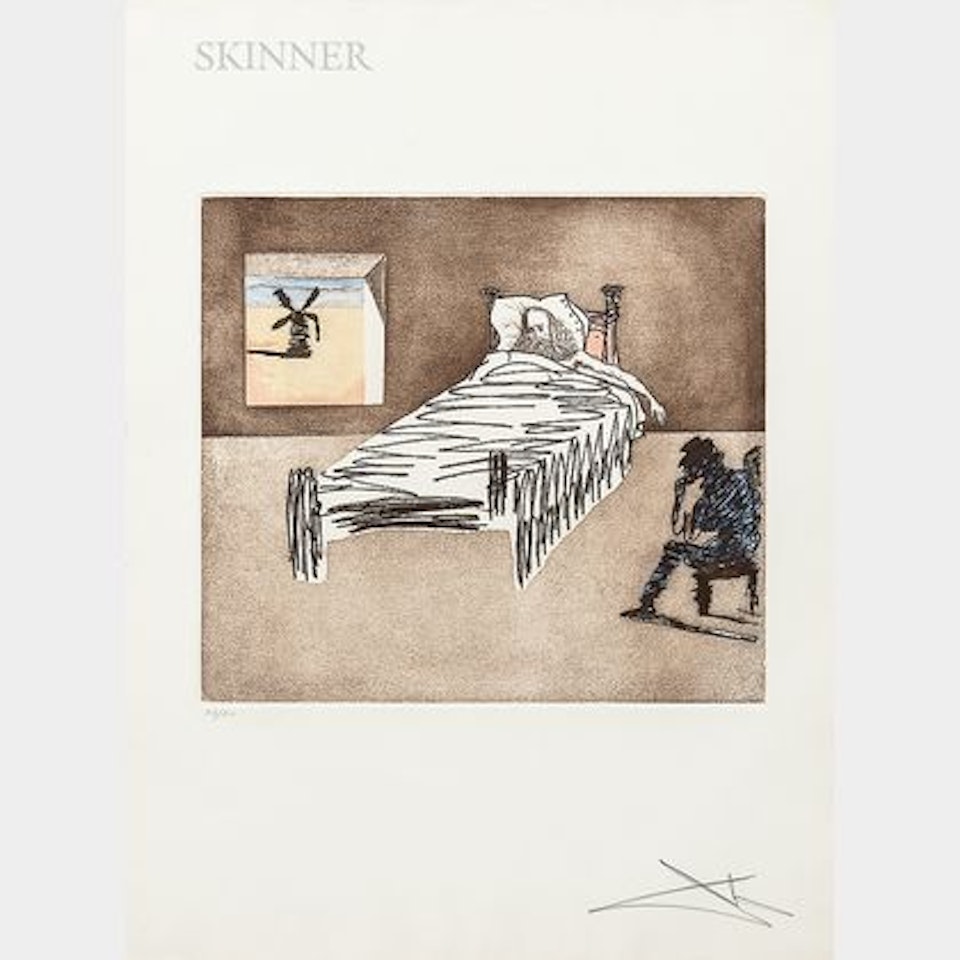 Three Plates from the Suite Historia de Don Quichotte de la Mancha by Salvador Dali