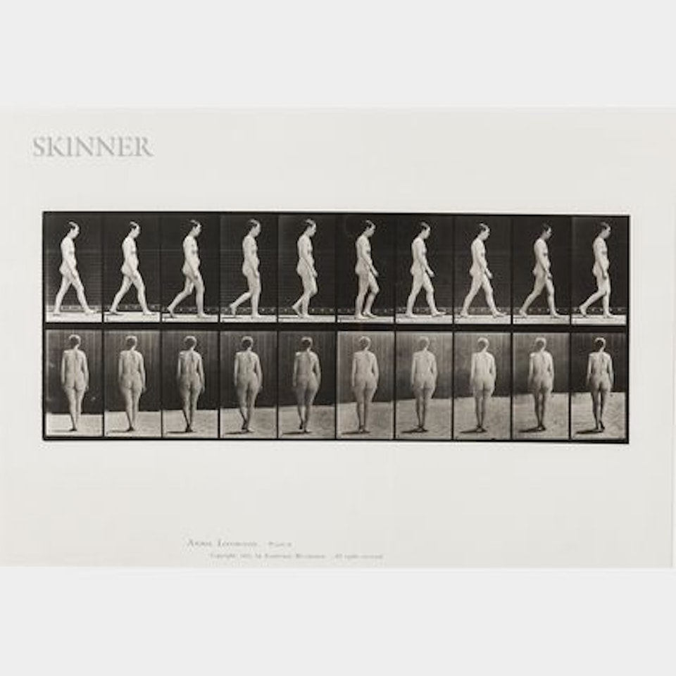 Plate 15 (Nude Woman Walking) , from Animal Locomotion by Eadweard Muybridge