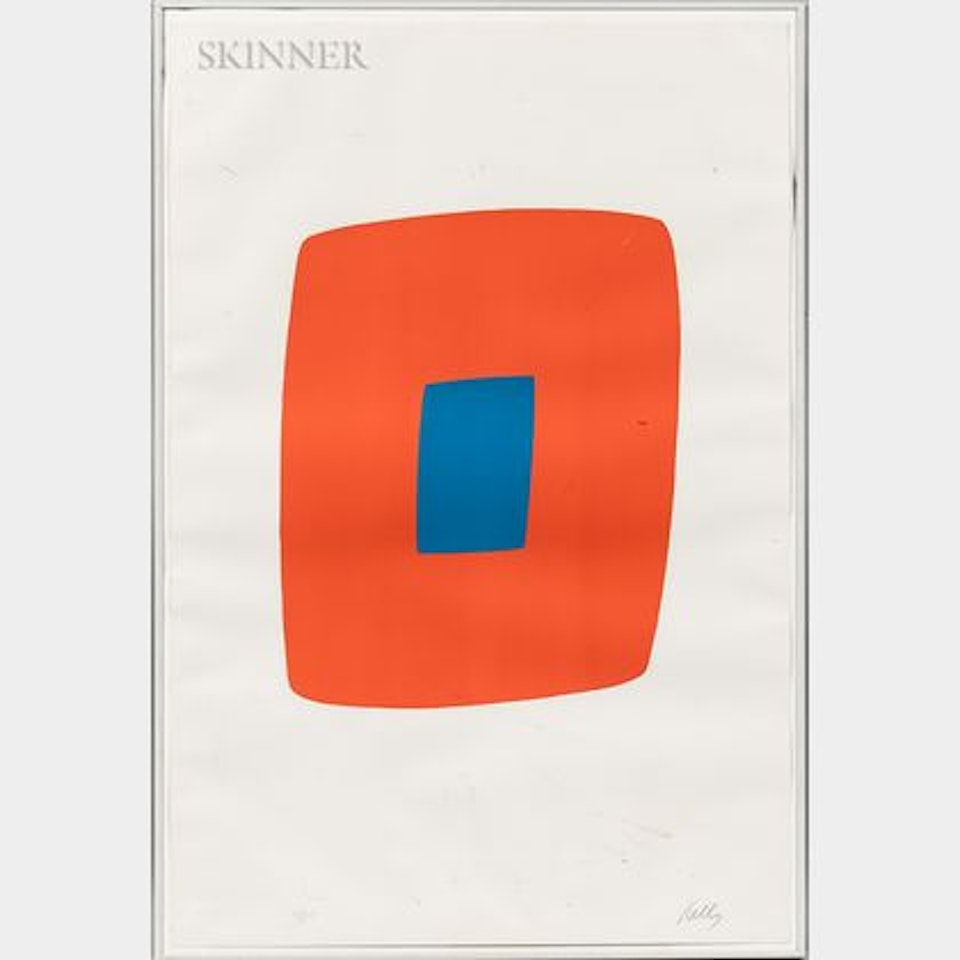 Orange with Blue, from the Suite of Twenty-Seven Color Lithographs by Ellsworth Kelly