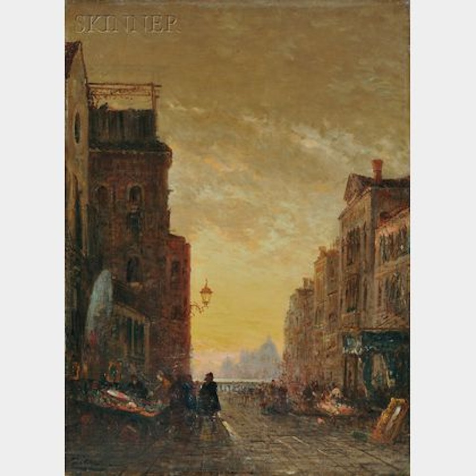 Market Place, Venice by Félix Ziem