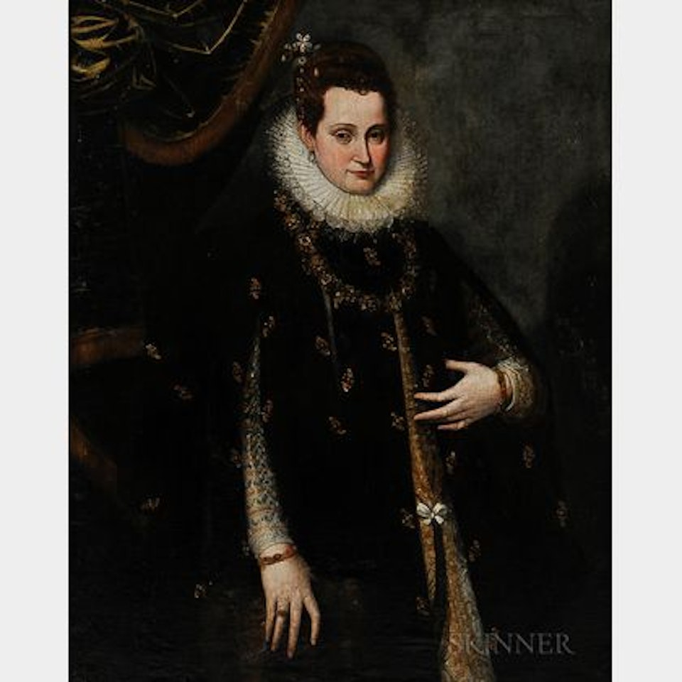 Portrait of a Lady in the 17th Century Flemish Style by Continental School