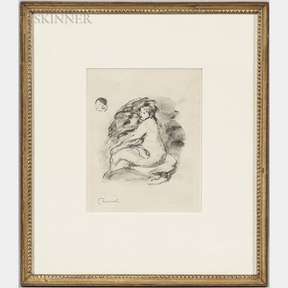 Study of a nude woman, seated, variant by Pierre-Auguste Renoir