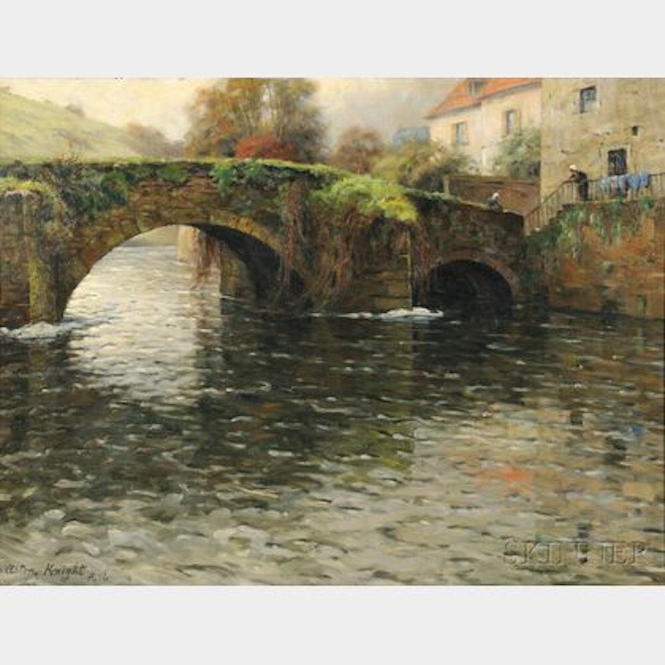 Old Bridge at Quimperle by Louis Aston Knight