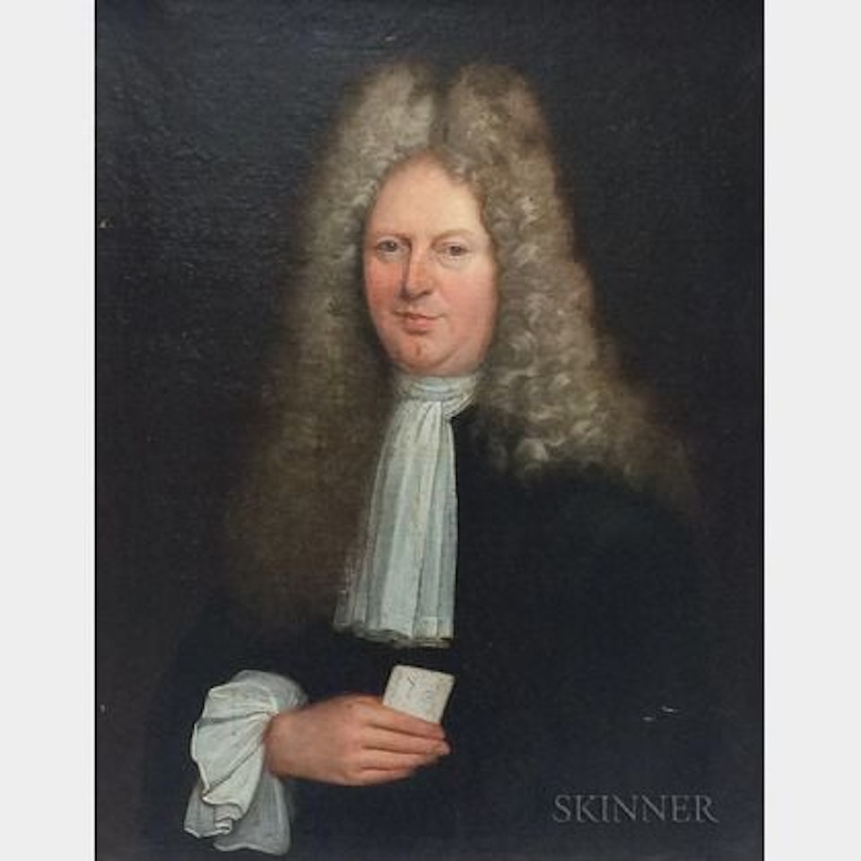 Portrait of a Man in a Dark Jacket with White Ruffles by French School