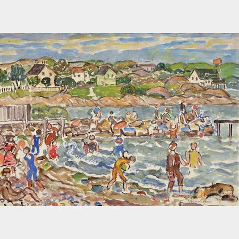 Bathers on a Rocky Shore by Maurice Prendergast