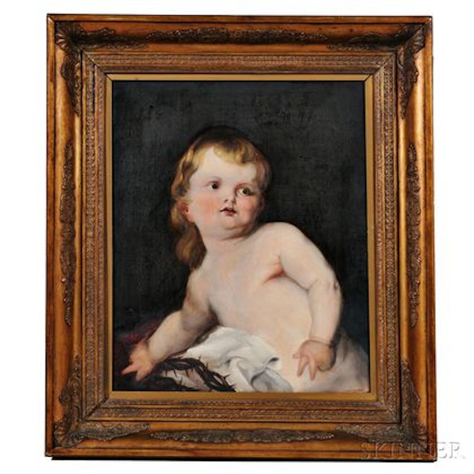 Infant Christ Holding a Crown of Thorns by Continental School